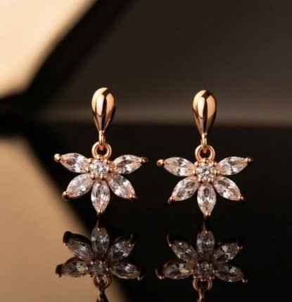 American Diamond Marquise Bloom Studs | Longlasting | Anti Tarnish | Dailywear