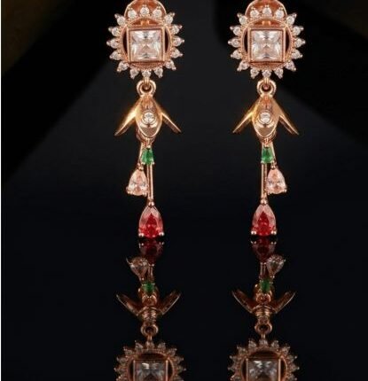 American Diamond Regalia Gem Cascade Earring | Longlasting | Anti Tarnish | Dailywear