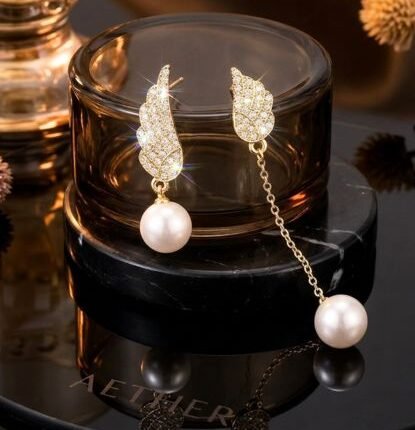 Aether Winged Pearls Earrings