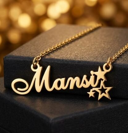 Starlight Script Name Pendant